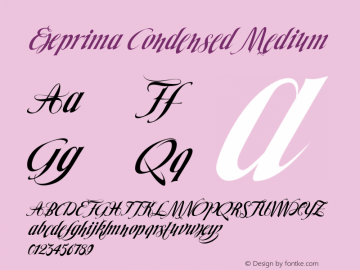 Exprima-CondensedMedium 1.000 Font Sample