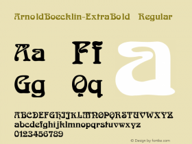 ArnoldBoecklin-ExtraBold Regular Converted from C:\TT\BOECKLIN.TF1 by ALLTYPE图片样张