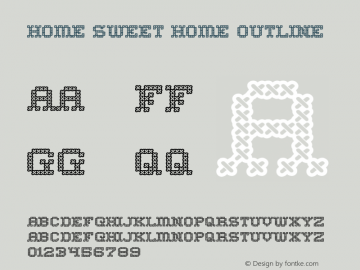 HomeSweetHomeOutline-Regular OTF 3.000;PS 001.001;Core 1.0.29 Font Sample