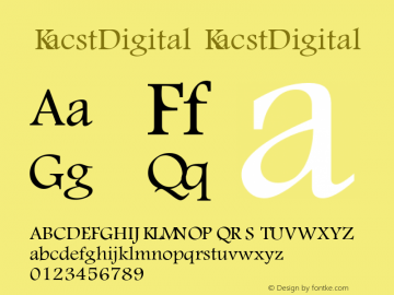 KacstDigital 1 Font Sample