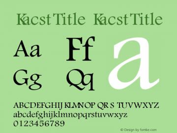 KacstTitle 1 Font Sample