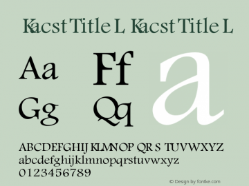 KacstTitleL 1 Font Sample