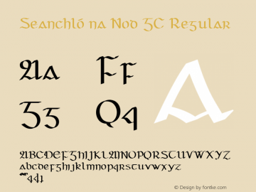 Seanchló na Nod GC Version 2.01 (2009) Font Sample