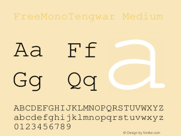 FreeMonoTengwar Version 2009-12-14图片样张