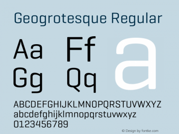 Geogrotesque-Regular Version 2.002 Font Sample