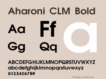 Aharoni CLM Bold Version 0.100 Font Sample
