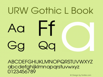 URW Gothic L Book Version 1.0.6_2.0-16mdk Font Sample