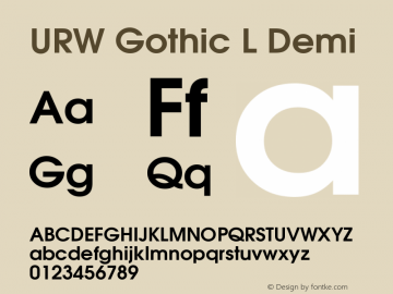 URW Gothic L Demi Version 1.0.6_2.0-16mdk Font Sample
