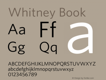 Whitney-Book Version 2.200 Pro (Latin-X, Greek, Cyrillic-X) Font Sample