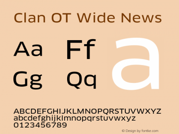 ClanOT-WideNews Version 7.504; 2006; Build 1003 Font Sample