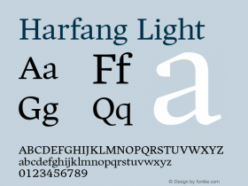 Harfang-Light Version 1.000 Font Sample