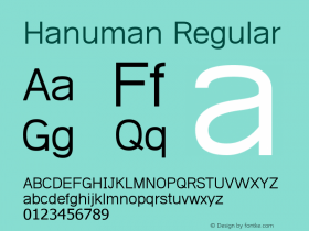 Hanuman Regular Version 2.00 August 13, 2011 Font Sample