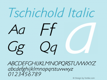 Tschichold-Italic 001.000 Font Sample