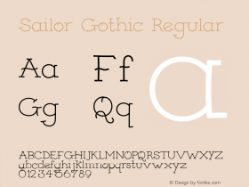 Sailor Gothic-Regular Version 001.000图片样张