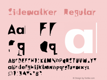 Sidewalker Regular Version 1.000;PS 001.000;hotconv 1.0.38 Font Sample