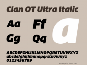 ClanOT-UltraItalic Version 7.504; 2008; Build 1003图片样张