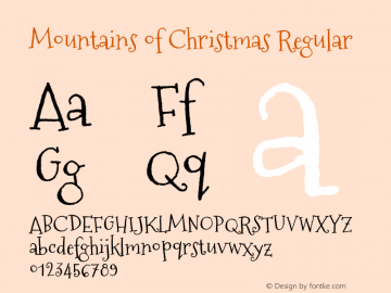 Mountains of Christmas Regular Version 1.003 Font Sample