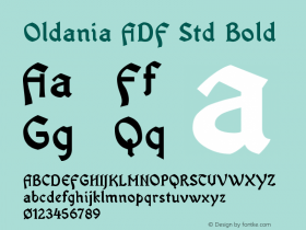 OldaniaADFStd-Bold Version 1.006;FFEdit Font Sample