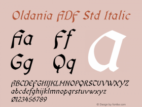 OldaniaADFStd-Italic Version 1.006;FFEdit Font Sample