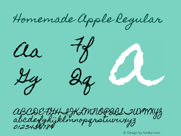 Homemade Apple Regular Version 1.001 Font Sample