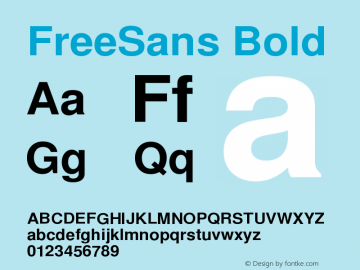 Free Sans Bold Version $Revision: 1.199 $ Font Sample