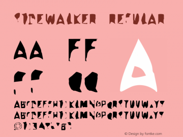 Sidewalker Regular Version 1.000 Font Sample