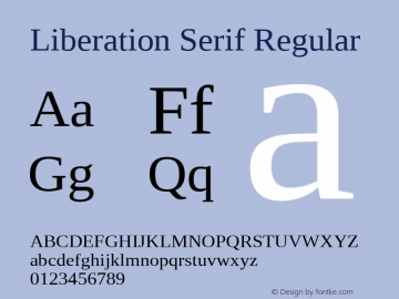 Liberation Serif Version 1.06图片样张