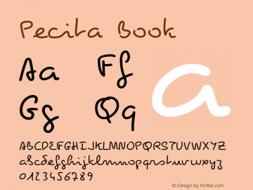 Pecita Version 2.6.0 Font Sample