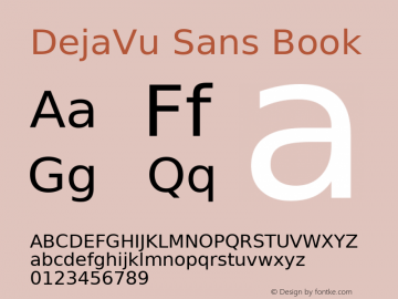 DejaVu Sans Version 2.33 Font Sample