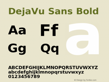 DejaVu Sans Bold Version 2.33 Font Sample