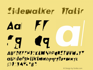 Sidewalker Italic 001.000图片样张