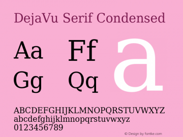 DejaVu Serif Condensed Version 2.33图片样张