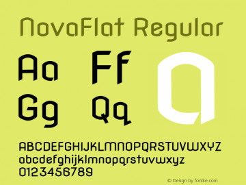 NovaFlat Version 1.2 Font Sample