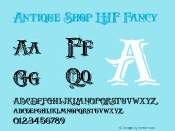 AntiqueShopLHF-Fancy Version 001.001 Font Sample