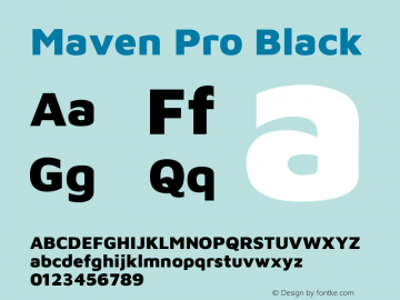 Maven Pro Black Version 2.002图片样张