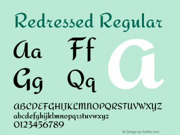 Redressed Regular Version 1.001 Font Sample