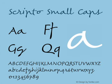 Scripto-SmallCaps Version 001.901 Font Sample