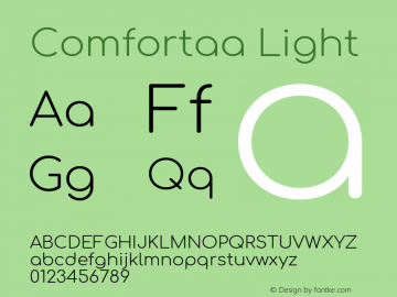 Comfortaa Light Version 3.100图片样张