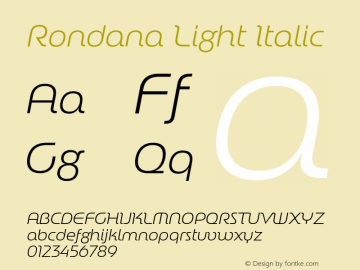 Rondana-LightItalic XPDF图片样张