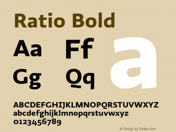 Ratio-Bold 1.001 Font Sample