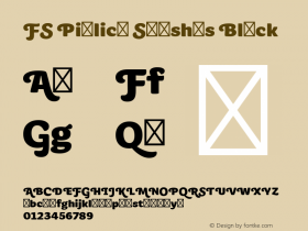 FS Pimlico Swashes Black Version 1.001 Font Sample