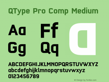 QTypePro-CompMedium Version 7.504; 2010; Build 1021 Font Sample