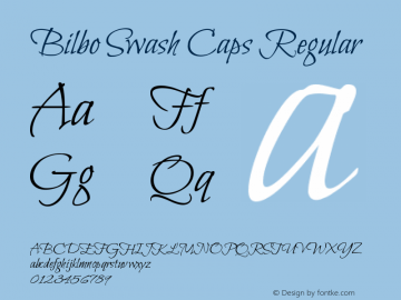 Bilbo Swash Caps Regular Version 1.003 Font Sample