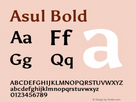 Asul Bold Version 1.002图片样张