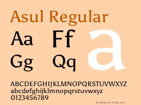 Asul Regular Version 1.002图片样张