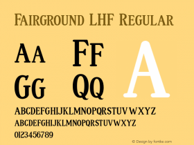 FairgroundLHF Version 001.002 Font Sample