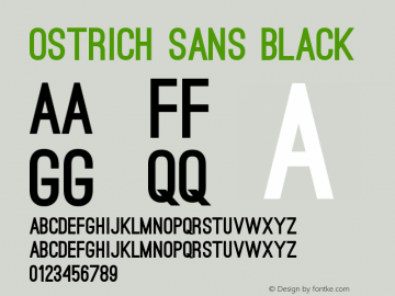 Ostrich Sans Black Version 1.000 Font Sample