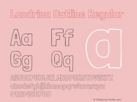 Londrina Outline Regular Version 1.002图片样张