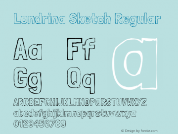 Londrina Sketch Regular Version 1.002 Font Sample