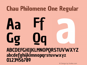 Chau Philomene One Regular Version 1.002 Font Sample
